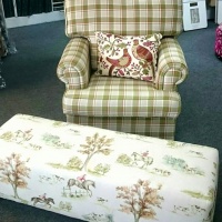 Custom chair & ottoman