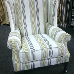 Custom King wing back chair