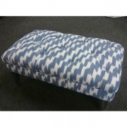 blue buttoned pouffe from Interior Fashions, Roscrea