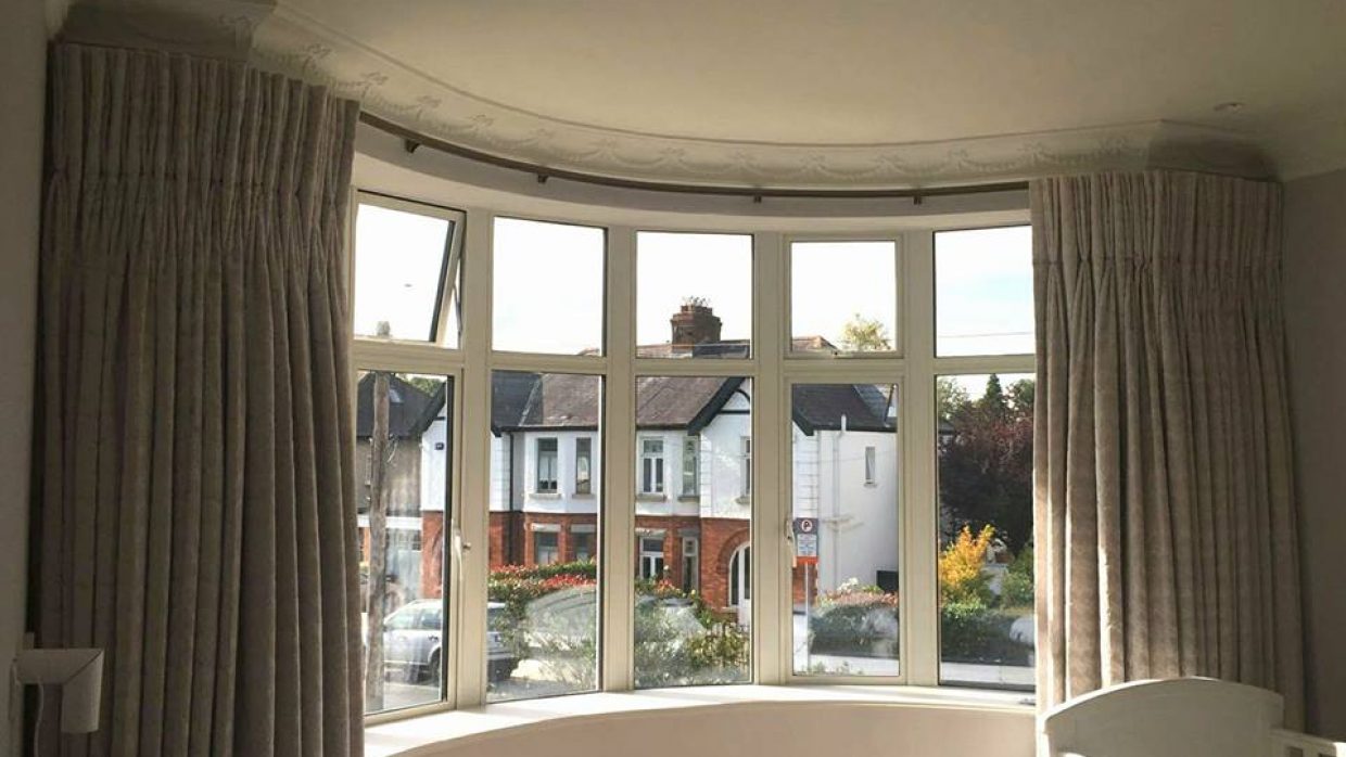 Bay window curtains