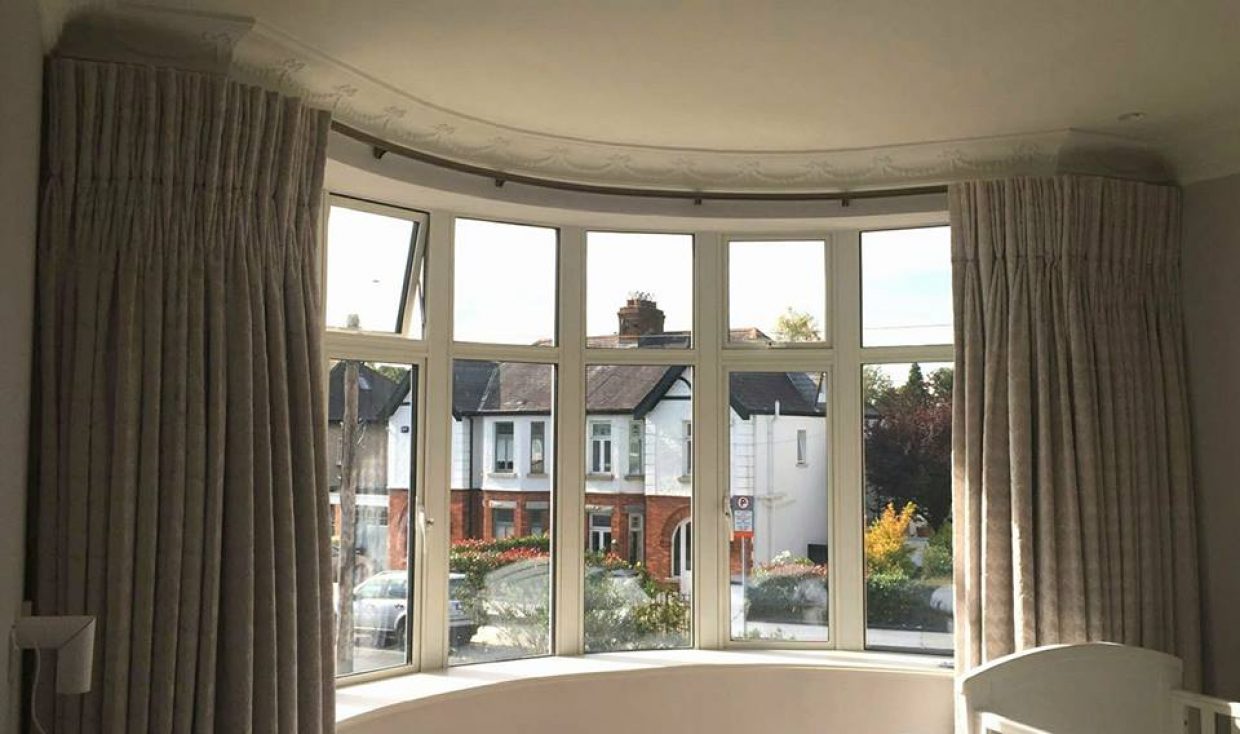 Bay window curtains