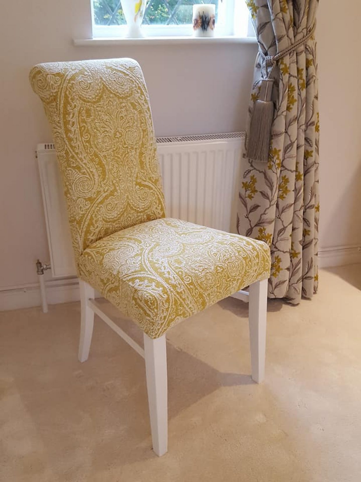Custom chair, curtain and blind